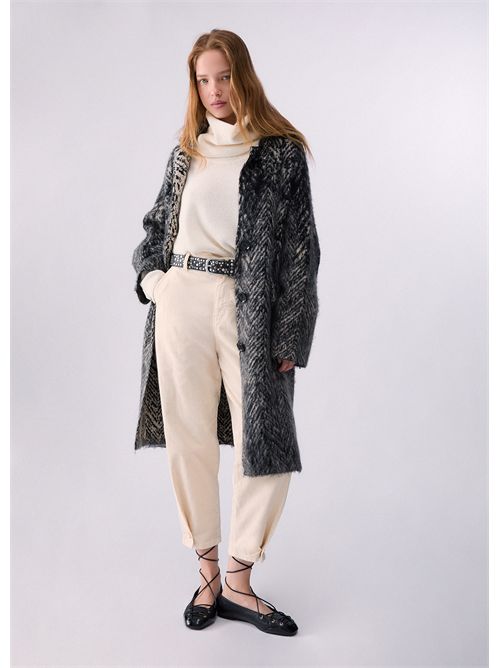 Cappotto jacquard in maglia spazzolata LIU JO | WF6190MA49S/L9212